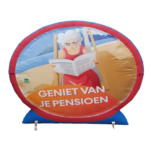 Verkeersbord met banner Pensioen 3 dagen huur